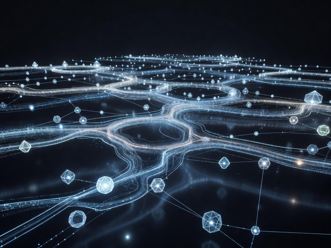 Connected office pathways representing intelligent AI agents